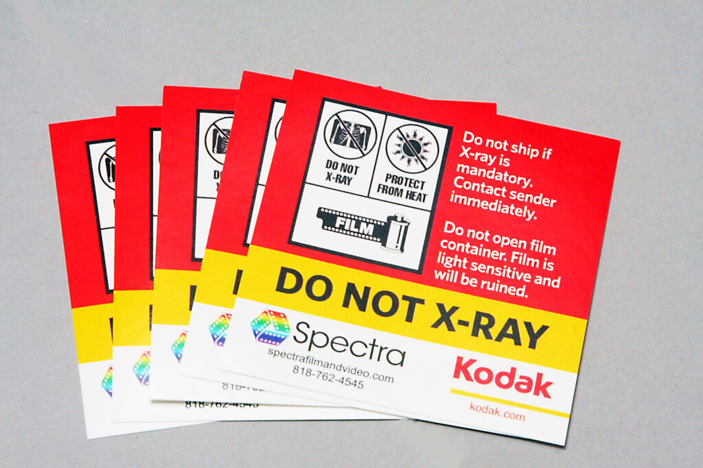 Official “Do not Xray” Stickers for Film to Spectra Film and